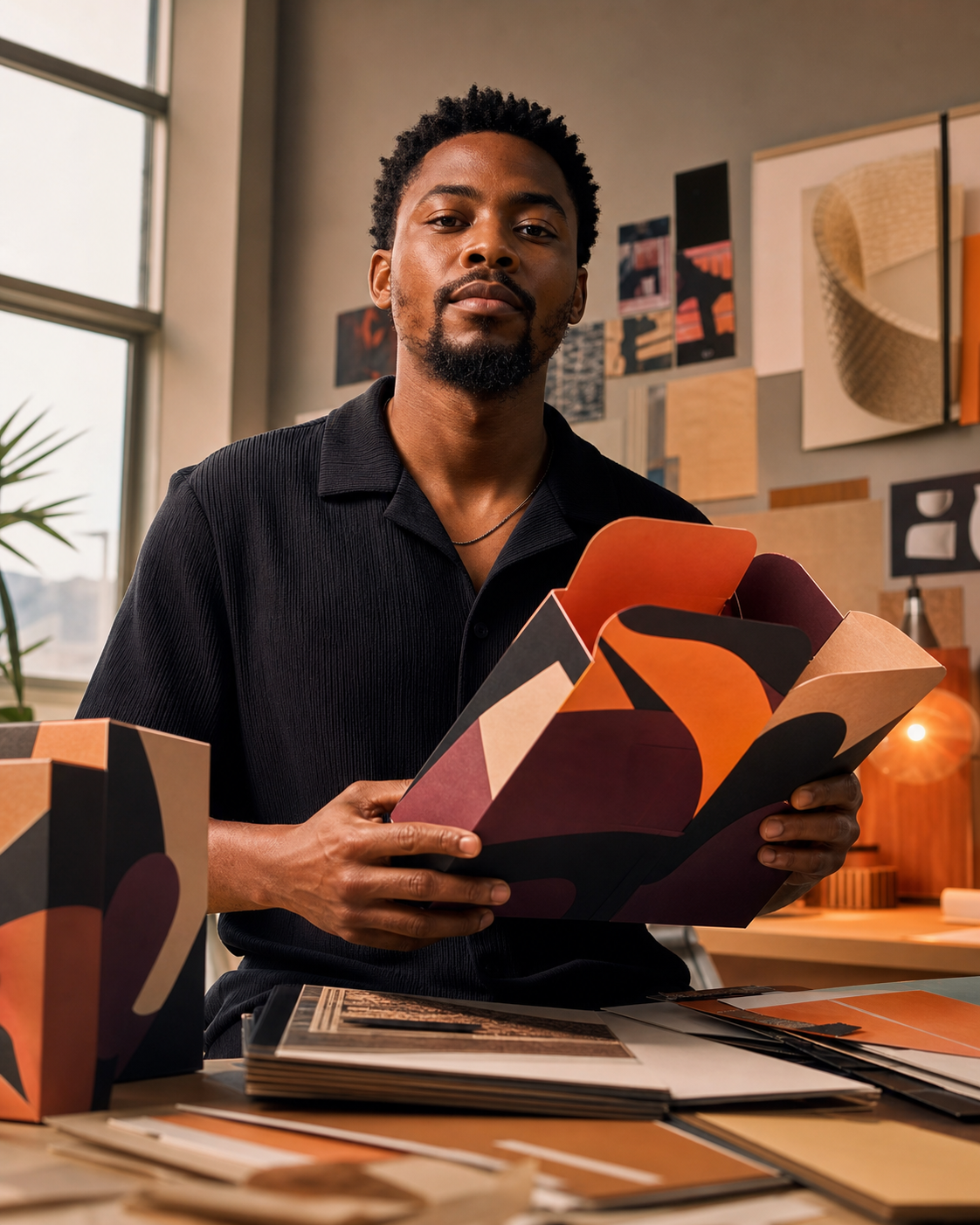 A South African brand designer presenting premium packaging concepts